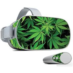 MightySkins Skin Compatible with Oculus Go Mobile VR - Weed | Protective, Durable, and Unique Vinyl Decal wrap Cover | Easy to Apply, Remove, and Change Styles | Made in The USA