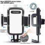 Car-Cup-Holder-Phone-Mount Adjustable Long Pole Automobile Cup Holder Smart Phone Cradle Car Mount for iPhone 11 Pro/XR/XS Max/X/8/7 Plus/6s/Samsung S10 /Note 9/S8 Plus/S7 Edge-Grey