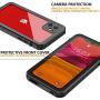 Huakay iPhone 11 Waterproof Case, Full Body 360° Protective Shockproof Dirtproof Sandproof IP68 Phone Case for iPhone 11 (6.1inch)(Black/Clear)