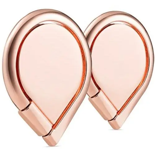 Ring for Phone (2 Pack), WizGear Universal Ring Holder Grip with Stand Holder and Magnet for Magnetic Car Mount for All Smartphones and Devices (Rose Gold)
