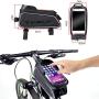 Bike Frame Bag, Bicycle Phone Holder, Waterproof Cycling Front Top Tube Pouch Bike Frame Phone Mount Pannier Crossbar Storage Bag for iPhone 11 Pro MAX XS MAX XR X 8 7 6 6S Plus Smartphone Below 6.5