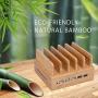 InkoTimes Bamboo Charging Station with 5-Port USB Charger - Fast USB Charging Station for Multiple Devices of Universal Cell Phones Tablets (5 Pack Cables Included)