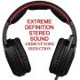 Sades SPIRITWOLF 3.5mm Version PC Over-Ear Stereo Gaming Headset Headband Headphones with Mic, Noise Reduction, Volume Control, LED Light for Computer Gamers(Black Red)