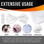 LuxeCollection 100% Pure White Cotton Cloth Fabric by The Yard for Sewing, Embroidery, Quilting, and DIY Arts and Crafts, Premium Quality with Plush Thickness, Includes White Sew Thread and Elastic