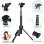 Selfie Stick,45 Inch Extendable Selfie Stick Tripod with Rechargeable Wireless Remote and Phone Tripod Stand,Compatible with iPhone 11 Pro Xs X 8 7 6 Plus,Samsung Galaxy Note10 S10 S9 S8,Gopro