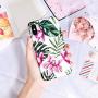 SUBESKING iPhone X Case / Xs Case,Cute Slim Fit Soft TPU White Floral and Green Leaves Pattern Protective Phone Cover for Women Girls (Pink Flowers)