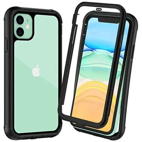 OTBBA iPhone 11 Case, Full-Body with Built-in Screen Protector Heavy Drop Protection Shock Absorption Cover Case Designed for iPhone 11 - 6.1 inch OTBBA iPhone 11 Case, Full-Body with Built-in Screen Protector Heavy Drop Protection Shock Absorption Cover Case Designed for iPhone 11 - 6.1 inch