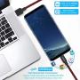 USB Type C Cable, TAKAGI 3Pack 6ft USB C to USB A Nylon Braid Fast Charging Cord High Speed Data Sync Transfer Charger Cable Compatible with Galaxy S9, Note, LG, Pixel 2 XL, Huawei, ONEPLUS (Red)