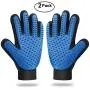 xjzx [Upgrade Version 2PCS Pet Grooming Glove - Gentle Deshedding Brush Glove - Efficient Pet Hair Remover Mitt - Massage Tool with Enhanced Five Finger Design - Perfect for Dogs & Cats, Blue xjzx [Upgrade Version 2PCS Pet Grooming Glove - Gentle Deshedding Brush Glove - Efficient Pet Hair Remover Mitt - Massage Tool with Enhanced Five Finger Design - Perfect for Dogs & Cats, Blue