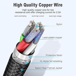 Phone Charger Cord 5M/16FT USB Phone Charger Cable Charging Cords Extra Long Durable Braided Nylon Cord Fast Charging Compatible with Phone 11 Pro/11/X/8/8Plus/7/7 Plus/6S/6S Plus/SE Pad Pod & Touch