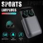 Newmsnr i9 Plus Mini in-Ear Bluetooth 5.0 Earphones,2020 Spuer Comfortable&Lightweight Wireless Earbuds,Touch Control Noise Cancelling Waterproof IPX7 Headset with Mic (Lucky-Gun Black)