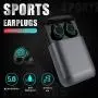 Newmsnr i9 Plus Mini in-Ear Bluetooth 5.0 Earphones,2020 Spuer Comfortable&Lightweight Wireless Earbuds,Touch Control Noise Cancelling Waterproof IPX7 Headset with Mic (Lucky-Gun Black)