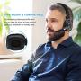 Trucker Bluetooth Headset Wireless with Noise canceling Microphone, On-Ear Wireless Headphones with Mic,Over The Head Earpiece for iOS & Android Mobile Phone, Skype, Truck Drivers, Call Center,Voip