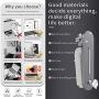HAII Notebook Screen Side Cell Phone Holder,Laptop Stand Mount Aluminum Shrink Bracket Flexible Expansion Tablet,Foldable for Most Laptops and Smartphone,Silve Gray