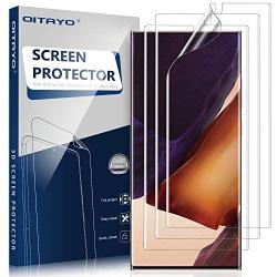 QITAYO Screen Protector for Samsung Galaxy Note 20 Ultra 5G(6.9 inch), Self Healing, Anti-Scratch, in-Display Fingerprint, Case Friendly HD Flexible Film Note20 Ultra Screen Protector (3 Pack)