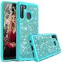 Cbus Wireless Sparkling Glitter Bling Phone Case Compatible with Samsung Galaxy A21 (Teal)