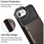 Vofolen for iPhone 6s Case iPhone 8 Wallet iPhone SE 2020 Case Credit Card Holder ID Slot Pocket Dual Layer Protective Bumper Rugged TPU Rubber Armor Hard Shell Cover for iPhone 6 6s 7 8 SE2 Gun Color