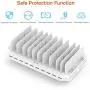 iPad Charging Station 96W 10-Port Alxum USB Charging Station Multiple Device USB Charger with Smart IC Tech, Organizer Stand for iPhone X, Xs Max,8,7,6, Samsung Google Nexus LG, Tablets, White iPad Charging Station 96W 10-Port Alxum USB Charging Station Multiple Device USB Charger with Smart IC Tech, Organizer Stand for iPhone X, Xs Max,8,7,6, Samsung Google Nexus LG, Tablets, White