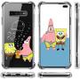 Lupct for Samsung S10 Case, Soft TPU Protective Shockproof Cartoon Cute Mobile Phone Spongebob&Patrick Fashion Design Cover Skin Slim Fit Funny Fun Ultra-thin Bumper Clear Shell for Samsung Galaxy S10