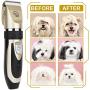 OurWarm Dog Clippers, Upgraded Noiseless Dog Grooming Clippers, Cordless Rechargeable Pet Grooming Kit, Professional Pet Trimmers Clippers with Comb Guides Scissors Nail Kits for Dogs Cats