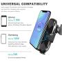 Wireless Charger Car Touch Sensing Automatic Retractable Clip Fast Charging Compatible for iPhone Xs Max/XR/X/8/8Plus Samsung S9/S8/Note 8