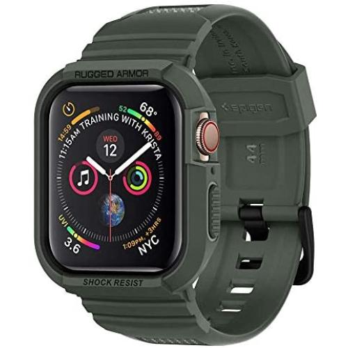 Spigen Rugged Armor Pro Designed for Apple Watch Case for 44mm Series 5 / Series 4 - Military Green