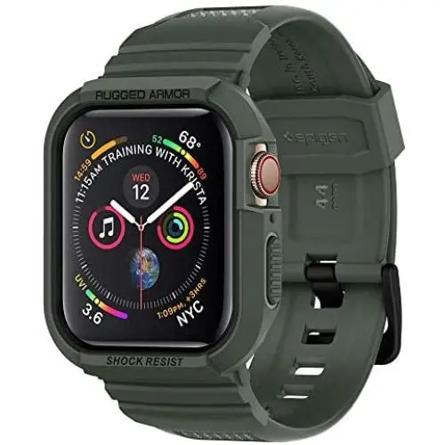 Spigen Rugged Armor Pro Designed for Apple Watch Case for 44mm Series 5 / Series 4 - Military Green Spigen Rugged Armor Pro Designed for Apple Watch Case for 44mm Series 5 / Series 4 - Military Green