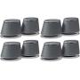 AmazonBasics USB-Powered PC Computer Speakers with Dynamic Sound | Silver, 4-pack