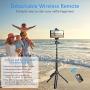 Selfie Stick,Upgraded 48 Inch Extendable Selfie Stick Tripod and Cell Phone Tripod Stand with Rechargeable Wireless Remote,Compatible with iPhone/Android Phone,Gopro,Camera