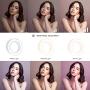 Selfie Ring Light, SHEGINEL Rechargeable Cell Phone Ring Light 3 Tones Selfie Fill Light with 40 LED Beads Makeup Light Ring for Selfie, Photography, Livestream