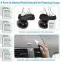 Sticky Adhesive Pad Replacement for Car Dashboard Magnetic Phone Mount Base, pop-tech 8pcs 3M VHB Double Sided Sticker Heat Resistance Tapes Compatible with Suction Cup Cellphone Holder & Dash Cam