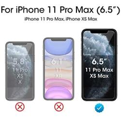 amFilm Glass Screen Protector for iPhone 11 Pro Max/iPhone Xs Max (6.5" Display) (3 Pack) with Easy Installation Tray