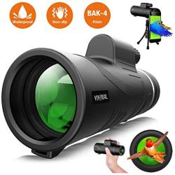 Monocular Telescope - 12X50 High Power 【HD Monocular for Bird Watching】 with Smartphone Holder & Tripod IPX7 Waterproof Monocular Made by Hyper FMC BAK4 Prism & Eco-Friendly Materials