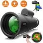 Monocular Telescope - 12X50 High Power 【HD Monocular for Bird Watching】 with Smartphone Holder & Tripod IPX7 Waterproof Monocular Made by Hyper FMC BAK4 Prism & Eco-Friendly Materials Monocular Telescope - 12X50 High Power 【HD Monocular for Bird Watching】 with Smartphone Holder & Tripod IPX7 Waterproof Monocular Made by Hyper FMC BAK4 Prism & Eco-Friendly Materials