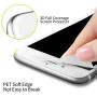 iPhone 8 Plus 7 Plus Anti Spy Screen Protector Tempered Glass, Benks Privacy Protective Film with Unbreakable Soft Frame and 0.23mm 3D Curve Edge Full Coverage (White for Apple iPhone8 Plus, 5.5-Inch)