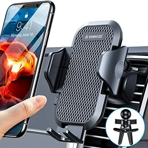 VANMASS Car Phone Mount,360°Rotation Universal Smartphone Car Air Vent Holder Cradle Hands Free Compatible with iPhone 11/11 Pro/11 Pro Max/8 Plus/8/X/XR/XS/SE Samsung Galaxy S20/S10/S9/S8/Note 10 VANMASS Car Phone Mount,360°Rotation Universal Smartphone Car Air Vent Holder Cradle Hands Free Compatible with iPhone 11/11 Pro/11 Pro Max/8 Plus/8/X/XR/XS/SE Samsung Galaxy S20/S10/S9/S8/Note 10