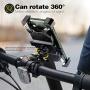 Bicycle & Motorcycle Phone Mount, Aluminum Alloy Bike Phone Holder with 360° Rotation for iPhone 11 Pro Max X XR Xs 7s 8 Plus, Samsung S20 S7/S6/Note10/9/8/4 GPS