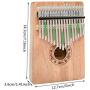 TIMESETL Kalimba 17 Keys Thumb Piano with Tune Hammer and Study Instruction, Solid Mahogany Wood Body Finger Piano Kalimba, Gift for Kids Adult Beginners Professional