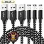 iPhone Charger,Bkayp MFi Certified Lightning Cable iPhone Charger Cable 3Pack 10FT Nylon Woven with Metal Connector Compatible iPhone 11/XS/Max/XR/X/8/6Plus/6S/7Plus/7/SE/iPad More
