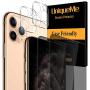 [4 Pack] UniqueMe 2 Pack Tempered Glass for iPhone 11 Pro [ 5.8 inch ] Privacy Screen Protector +2 Pack Tempered Glass Camera Lens Protector 9H Hardness