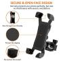 STOON Bike Phone Mount, Open-Face Motorcycle Bicycle Phone Mount with Adjustable Clamp, 360° Rotation, Compatible with iPhone SE/11 Pro Max/X/8/7 Plus, Samsung S10/S9 and More 4.5-7 inches Cell Phones