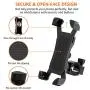 STOON Bike Phone Mount, Open-Face Motorcycle Bicycle Phone Mount with Adjustable Clamp, 360° Rotation, Compatible with iPhone SE/11 Pro Max/X/8/7 Plus, Samsung S10/S9 and More 4.5-7 inches Cell Phones