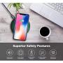 LETSCOM Ultra Slim Wireless Charger,Qi-Certified 15W Max Fast Wireless Charging Pad,Compatible with iPhone 11/11 Pro Max/XS Max/XR/XS/X/8/8+,Galaxy Note 10/Note 10+/S10/S10+/S10E (No AC Adapter)