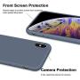 iPhone Xs Max Case, Anuck Soft Silicone Gel Rubber Bumper Case Anti-Scratch Microfiber Lining Hard Shell Shockproof Full-Body Protective Case Cover for Apple iPhone Xs Max 6.5" 2018 - Blue Gray
