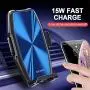 Wireless Charger for Car,Auto-Clamp Car Phone Mount Charger,Sensor Auto Clamping 15W Fast Charging Compatible with iPhone 11/11Promax/Xs/Max/XS/XR/X/8,for Samsung S10/S9/S9+/S8/S8