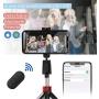 Bluetooth Selfie Stick Tripod with Screw Mount,Selfie Stick with Wireless Remote for iPhone 11/X/XS/8/7 Plus, Samsung Galaxy S9/S9 Plus/S8/S8 Plus/Note8, GoPro, Selfie Light and More (Black)