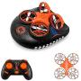 EACHINE E016F Mini Drone for Kids,Remote Control Boats for Pools and Lakes,RC Car for Kids or Adults,3-in-1 Sea-Land-Air Mode Switchable Waterproof Auto Hovering Toy RC Quadcopter RTF