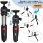 qubo Mini Tripod Camera Holder - Premium Tabletop Small Phone Tripod Mount for GoPro iPhone / Cell Phones Webcam Projector Compact DSLR - Hand Desktop Camera Tripod Stand Table
