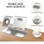 AhaStyle 3 in 1 Charging Stand Dock Aluminum Desktop Holder for Cell Phone, AirPods Pro/AirPods 2/ AirPods and Apple Watch Series 5/4/3/2/1(Silver) AhaStyle 3 in 1 Charging Stand Dock Aluminum Desktop Holder for Cell Phone, AirPods Pro/AirPods 2/ AirPods and Apple Watch Series 5/4/3/2/1(Silver)