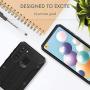 Evocel Galaxy A21 Explorer Series Pro with Glass Screen Protector and Belt Clip Holster for The Samsung Galaxy A21, Black